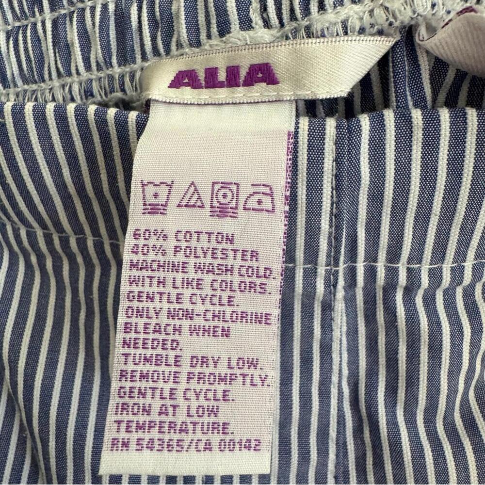 Alia Striped Crop Elastic Waist Pull On Capri Trousers - Picture 5 of 6